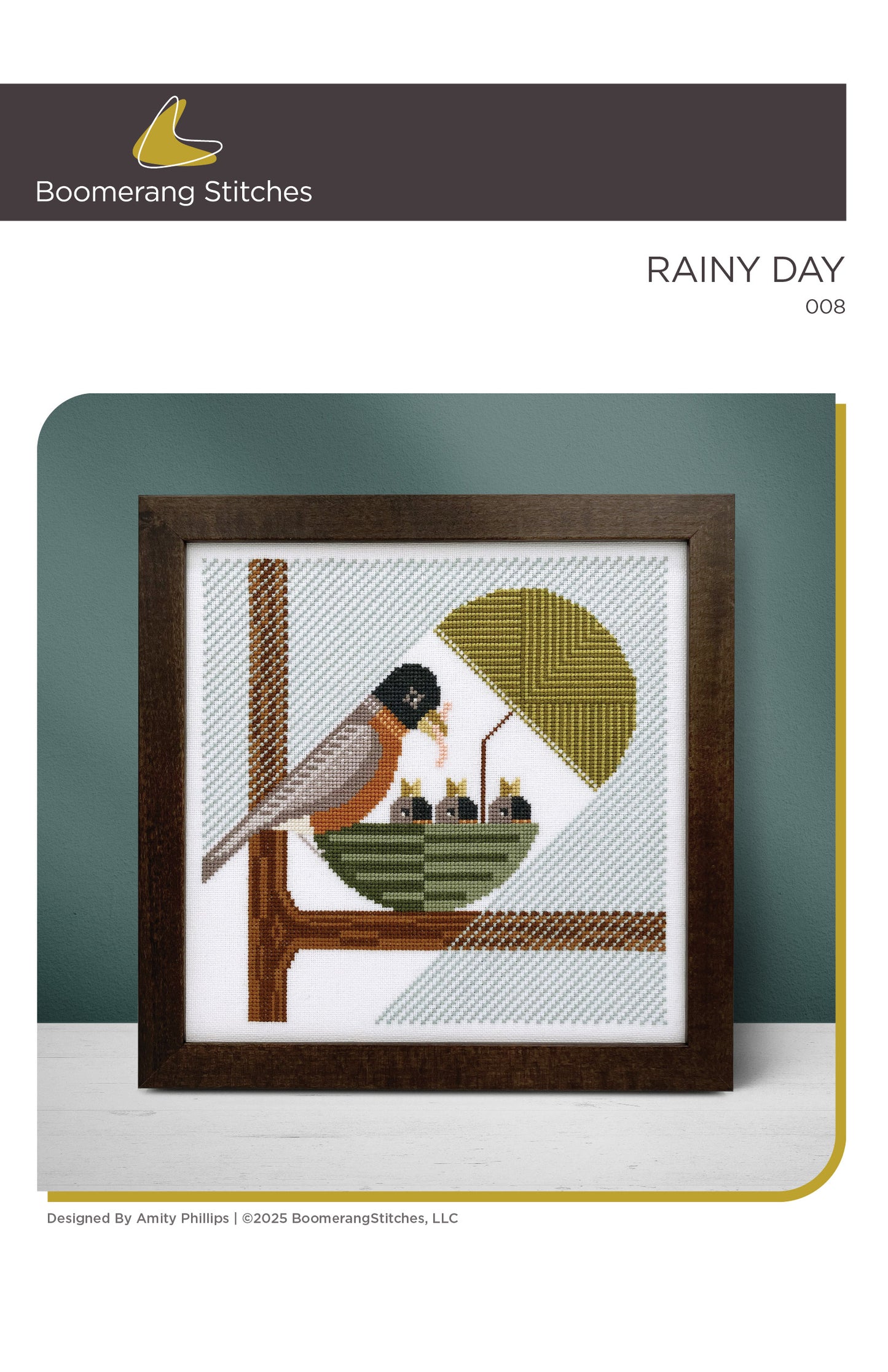 Rainy Day Cross Stitch Pattern by Boomerang Sitches