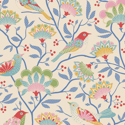 Jubilee Bird Tree Creme 100557 by Tilda (Sold in 25cm increments)