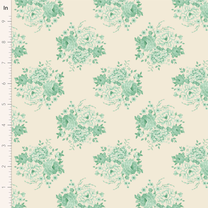 Sunday Brunch Mia Teal 100584 by Tilda (sold in 25cm increments)