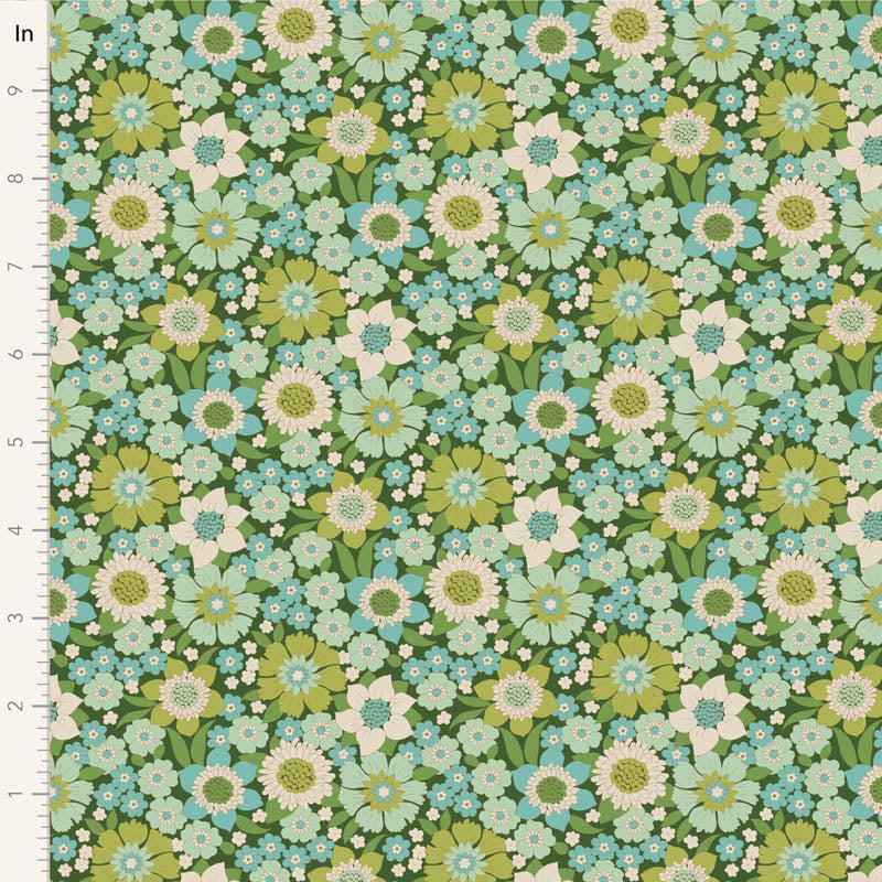 Wallflower Lauren Green 100601 by Tilda (sold in 25cm increments)