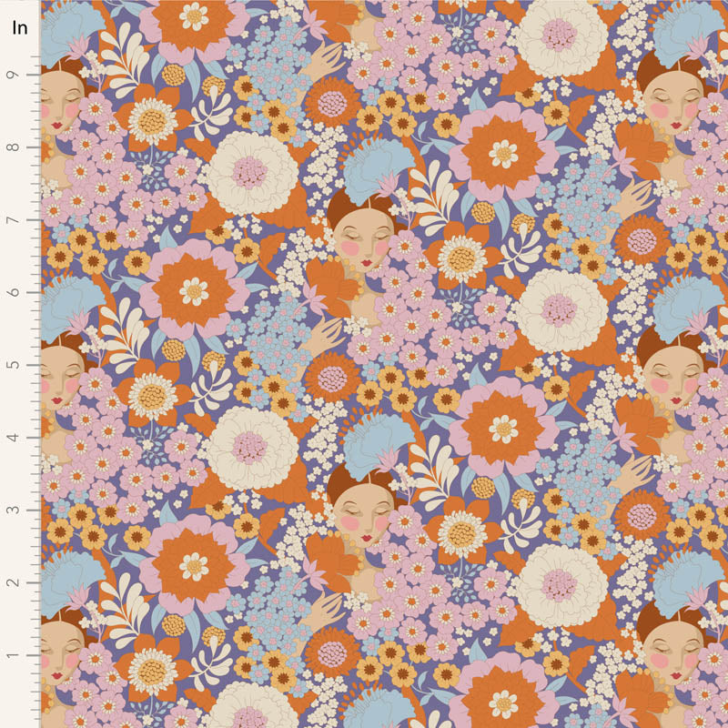 Wallflower Thristle 100608 by Tilda (sold in 25cm increments)