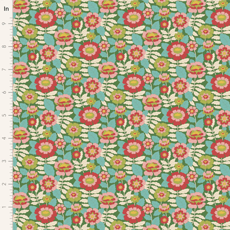 Wallflower Beverly Green 100609 by Tilda (sold in 25cm increments)
