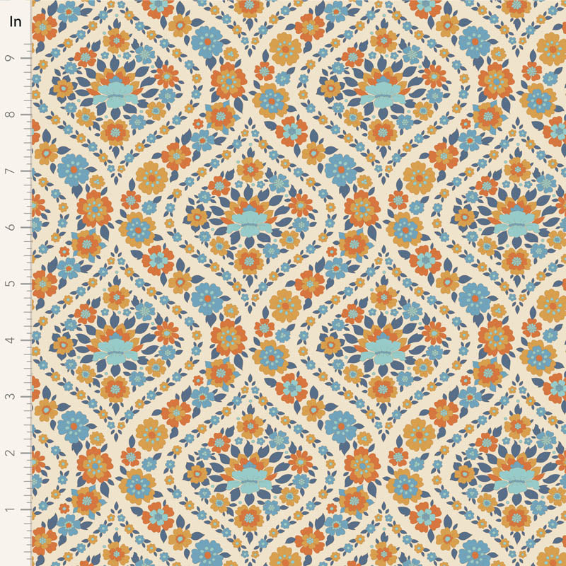 Wallflower Bianca Blue 100619 by Tilda (sold in 25cm increments)