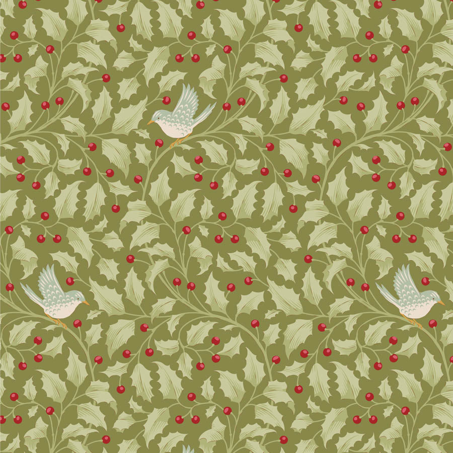 Tilda Merry Little Christmas Holly Moss 100631 (sold in 25cm increments)