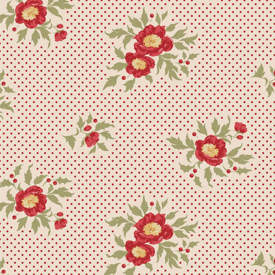 Tilda Merry Little Christmas Joy Cream 100638 (sold in 25cm increments)