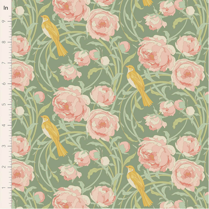 Songbird Cora Sage 100647 by Tilda (sold in 25cm increments)