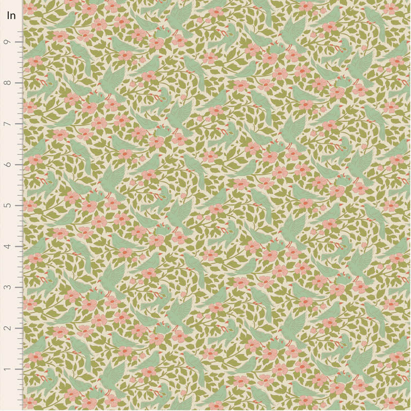 Songbird Ava Green 100650 by Tilda (sold in 25cm increments)