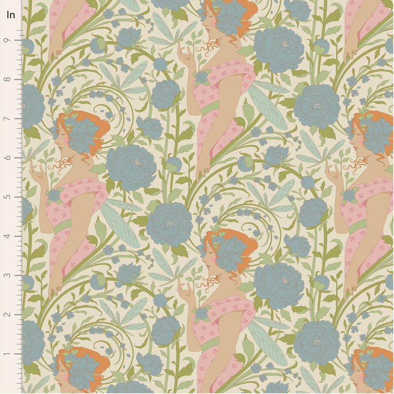 Songbird Aubrey Blue 100653 by Tilda (sold in 25cm increments)