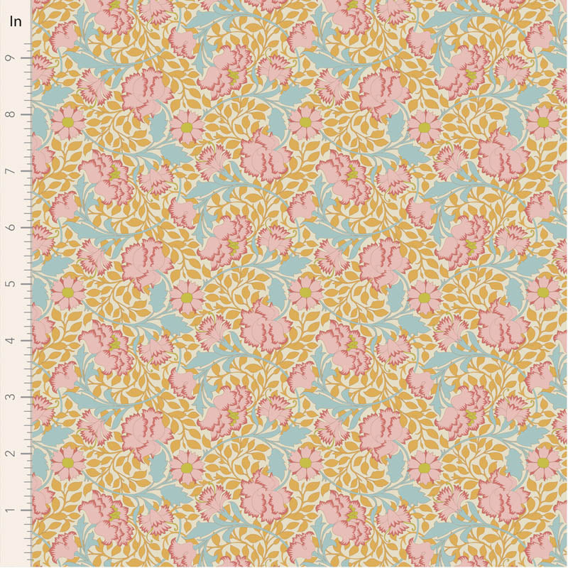 Songbird Flora Mustard 100658 by Tilda (sold in 25cm increments)