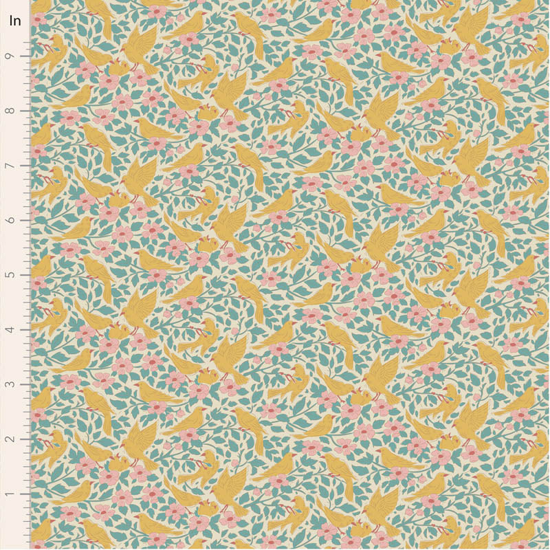 Songbird Ava Teal 100660 by Tilda (sold in 25cm increments)