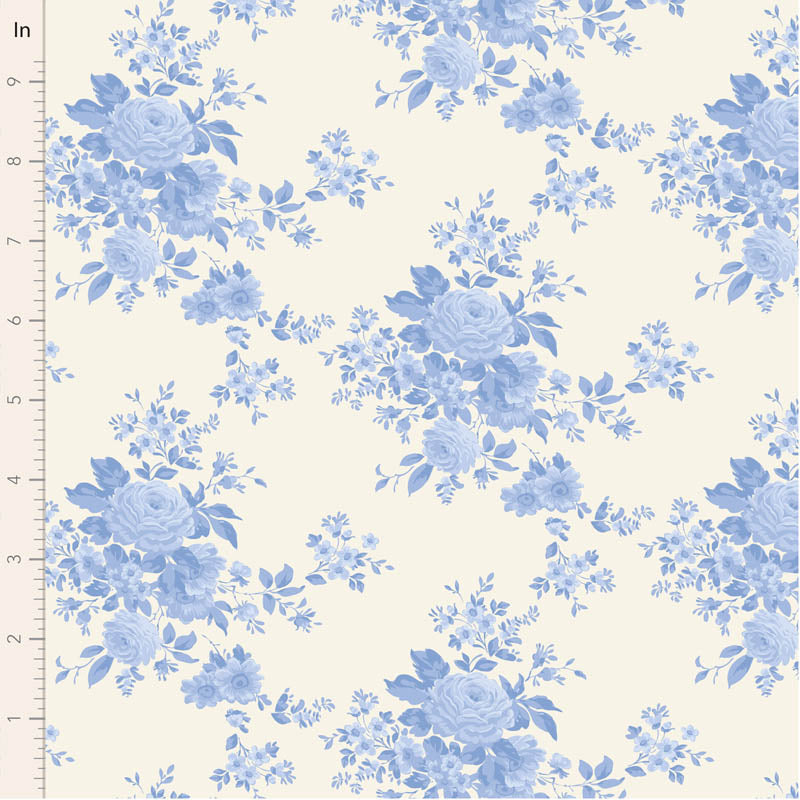 Something Blue Carol Pale Blue 100664 by Tilda (sold in 25cm increments)