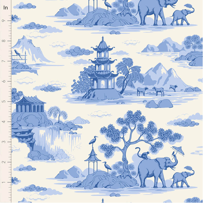 Something Blue Cottonview Cream 100670 by Tilda (sold in 25cm increments)