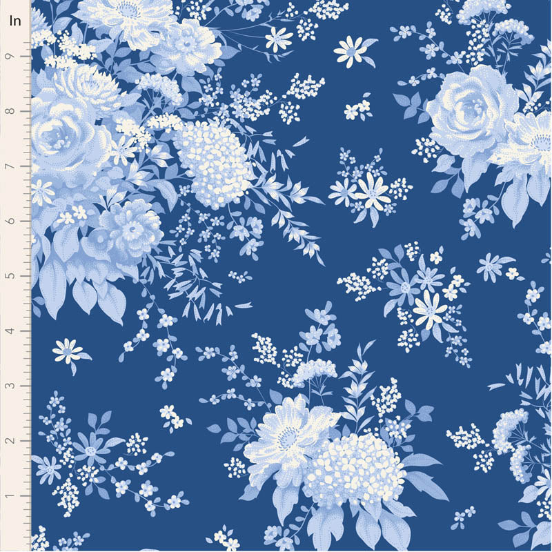 Something Blue Wildgarden Night 100677 by Tilda (sold in 25cm increments)