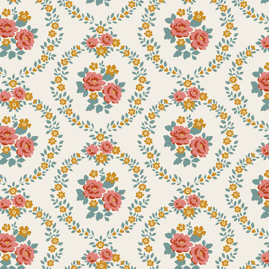 Tilda Village Life Mable Warm Cream 100682 by Tilda (sold in 25cm increments)