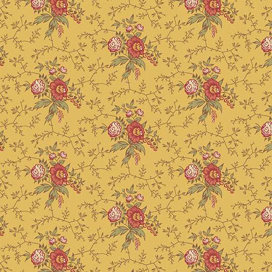 Farmers Daughter Bramble Spanish Moss A1090Y by Laundry Basket Quilts for Andover (sold in 25cm Increments)