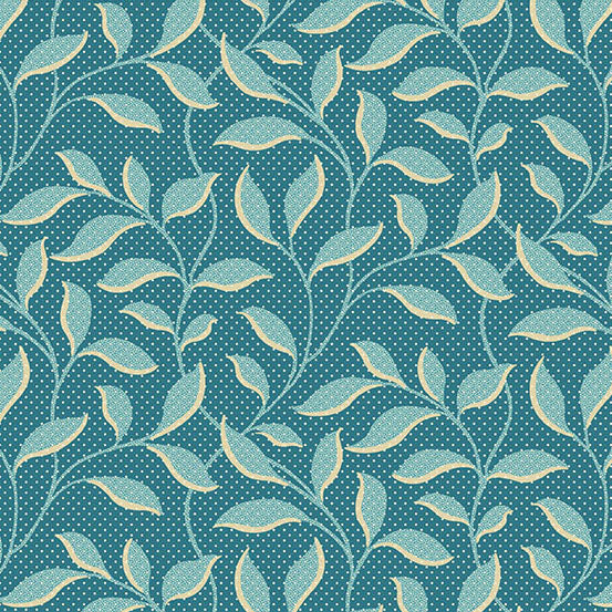 Secret Stash Favorites - Blue Willow Morning Glory Horizon A10546B by Laundry Basket Quilts for Andover Fabrics (sold in 25cm increments)