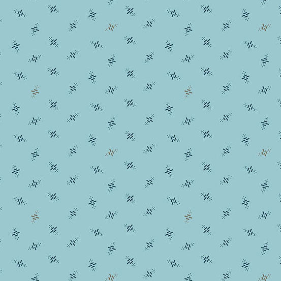 Secret Stash Favorites - Blue Willow Heartbeat Sky A10573B by Laundry Basket Quilts for Andover Fabrics (sold in 25cm increments)