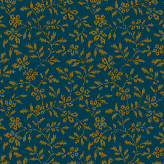 Secret Stash Favorites - Blue Willow Veil Night A10579B by Laundry Basket Quilts for Andover Fabrics (sold in 25cm increments)