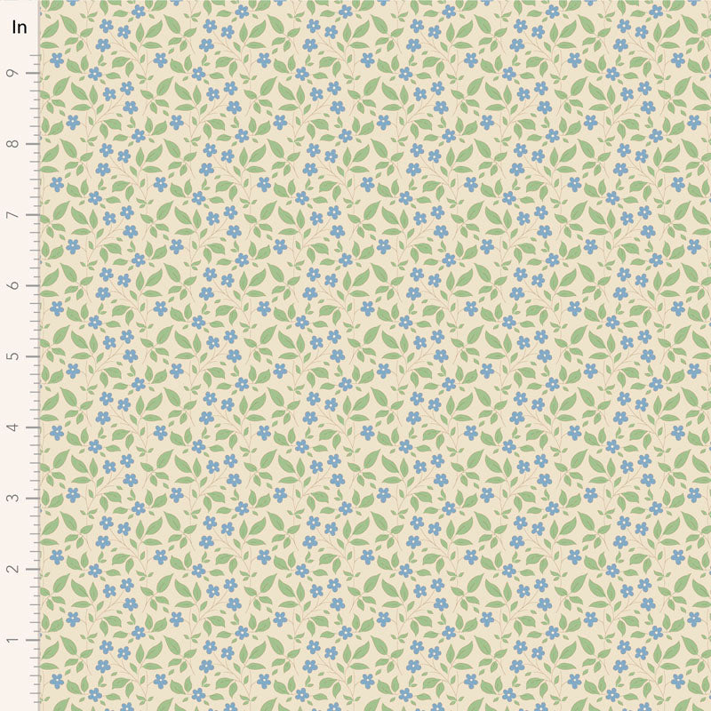 Sunday Brunch Tipsy Cream/Blue 110116 by Tilda (sold in 25cm increments)