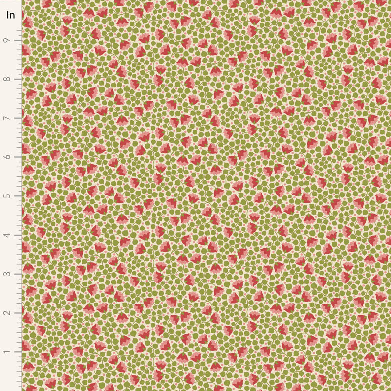 Wallflower Bellflower Blender Green 110128 by Tilda (sold in 25cm increments)