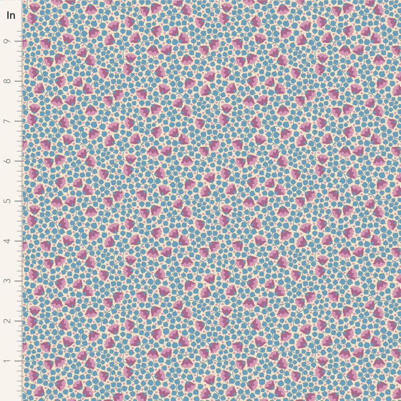 Wallflower Bellflower Blender Blue 110132 by Tilda (sold in 25cm increments)