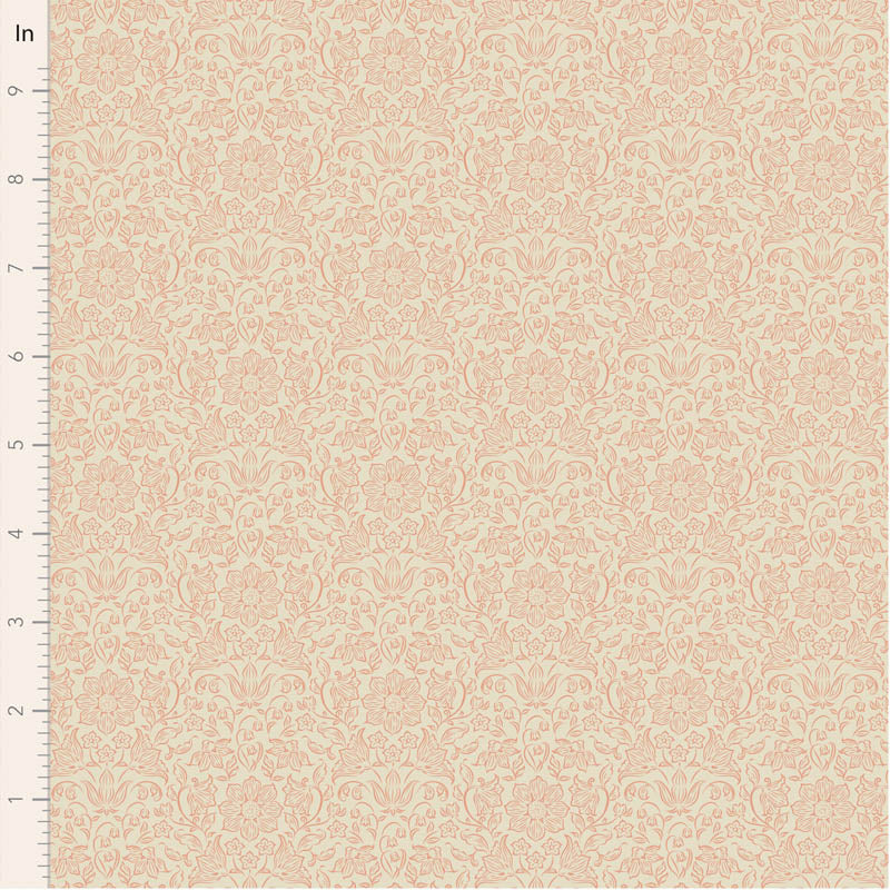 Songbird Blender Lila Peach 110150 by Tilda (sold in 25cm increments)