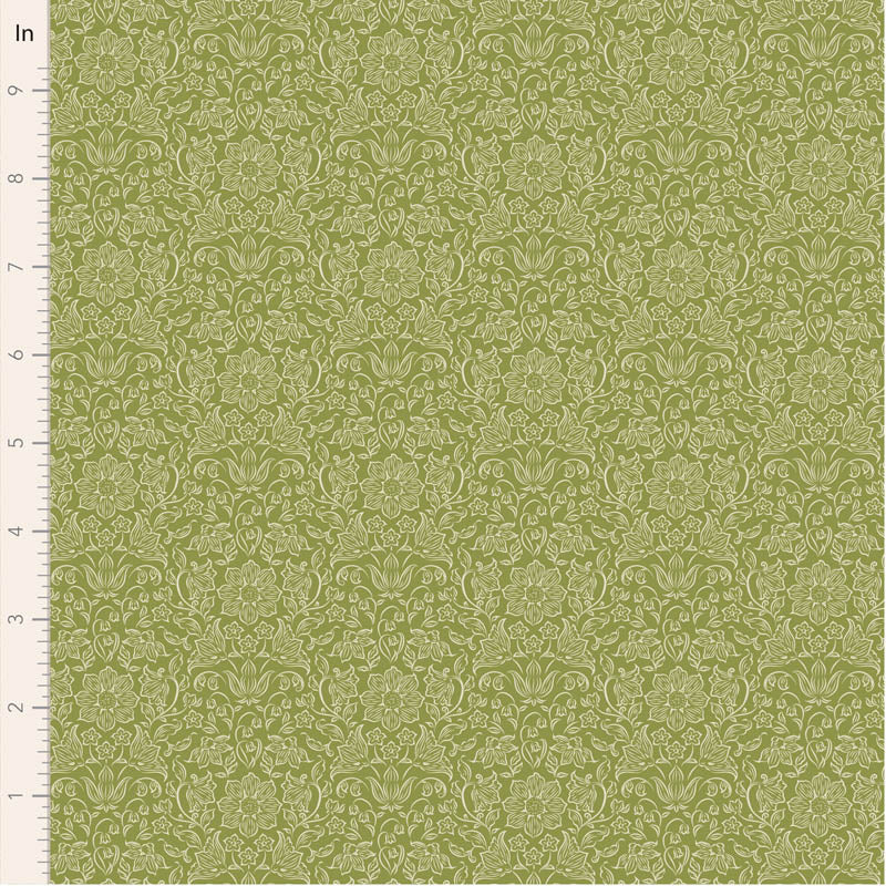 Songbird Blender Lila Green 110155 by Tilda (sold in 25cm increments)