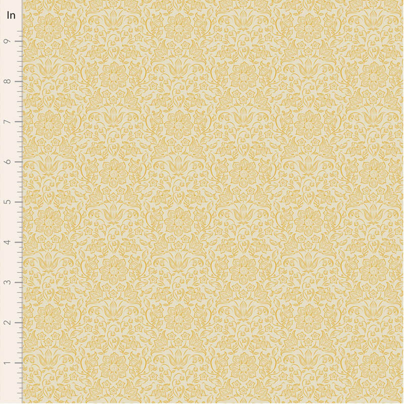 Songbird Blender Lila Light Yellow 110159 by Tilda (sold in 25cm increments)
