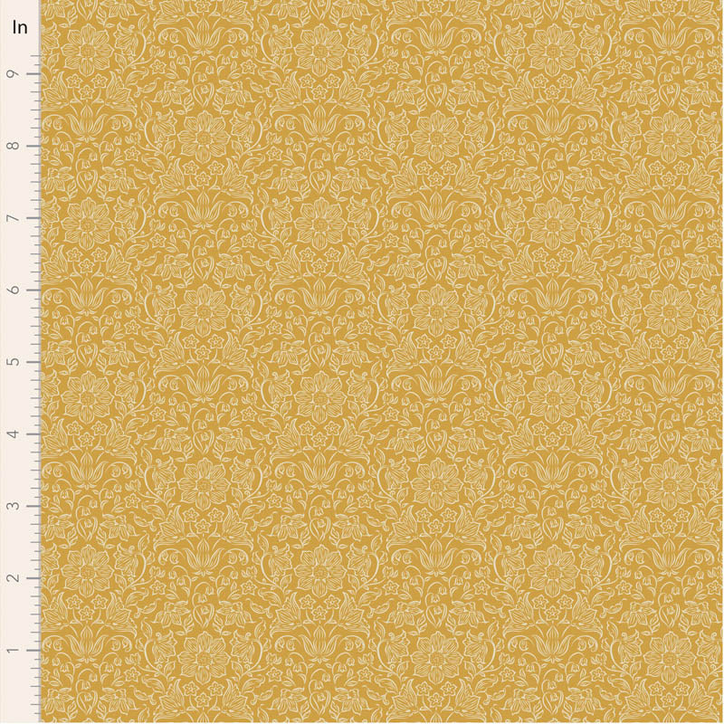 Songbird Blender Lila Mustard 110161 by Tilda (sold in 25cm increments)