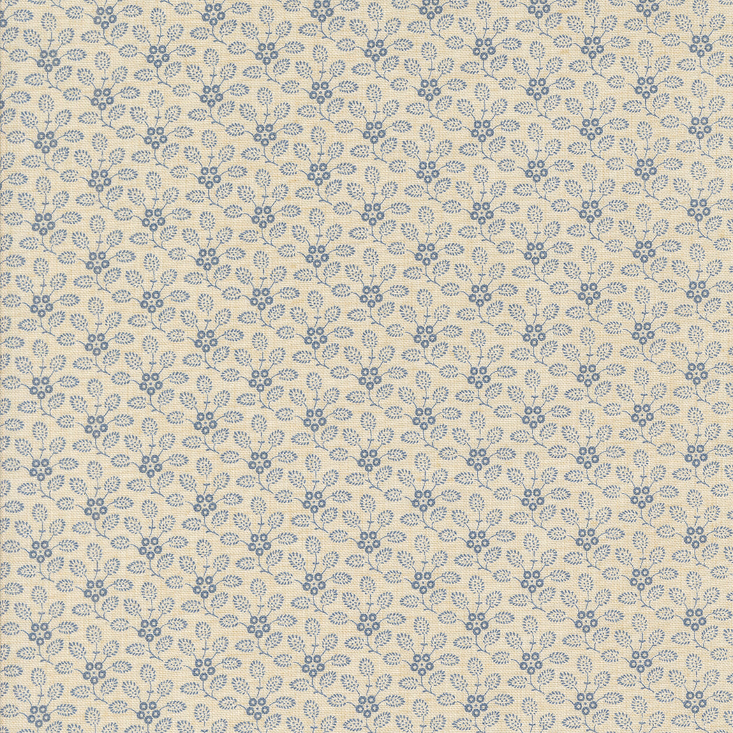 Sacre Bleu Petunia French Blue M1397512 by French General for Moda fabrics (sold in 25cm increments)