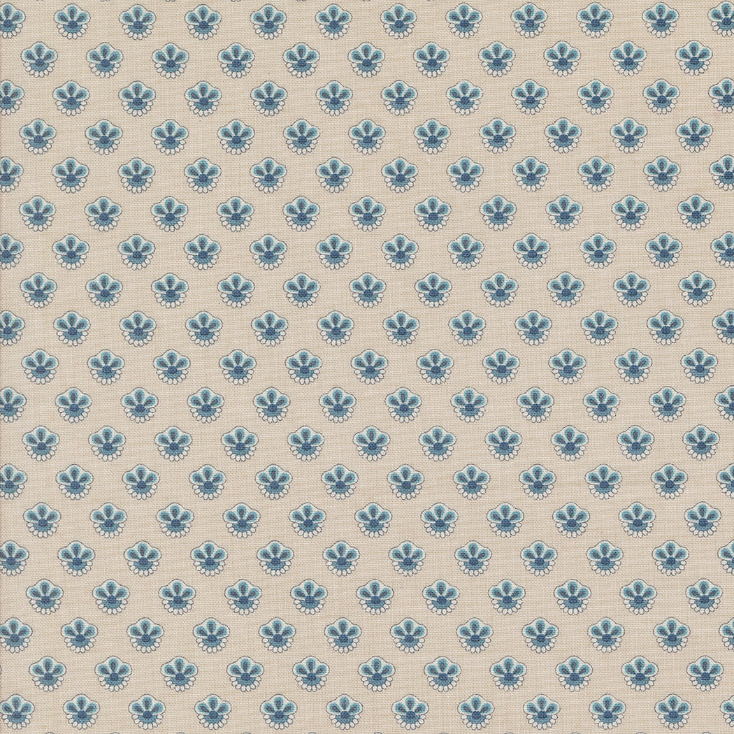 Sacre Bleu Campanule Smoke French Blue M1397713 by French General for Moda fabrics (sold in 25cm increments)