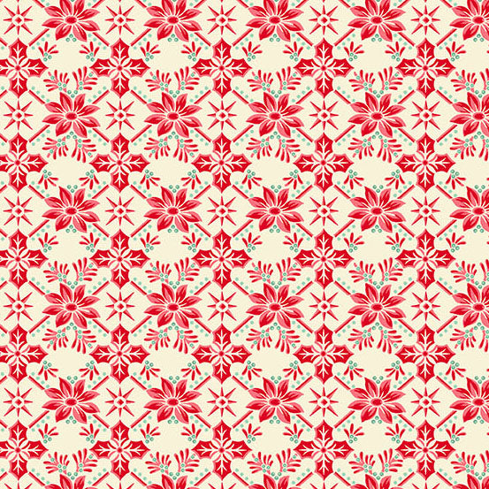 Sugarberry Winter Foliage Red A1463R by Andover Fabrics (sold in 25cm increments)