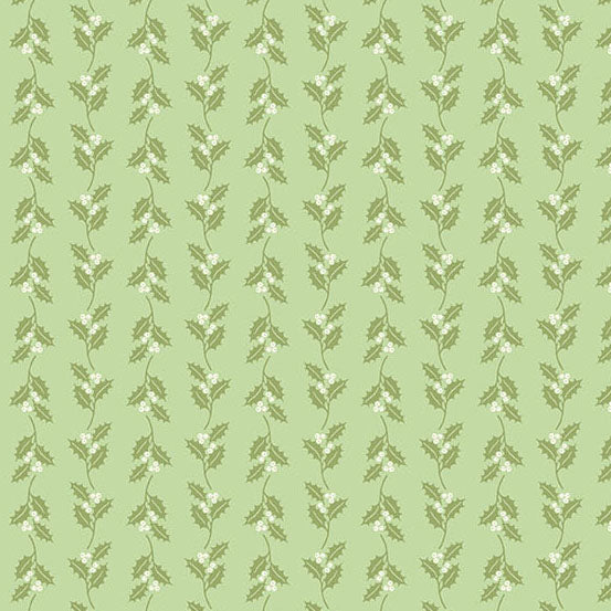 Sugarberry Holly Green A1465G by Andover Fabrics (sold in 25cm increments)