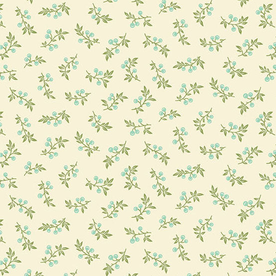 Sugarberry Winter Berries Cream A1466L by Andover Fabrics (sold in 25cm increments)