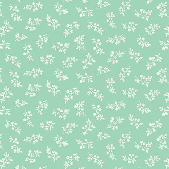 Sugarberry Winter Berries Teal A1466T by Andover Fabrics (sold in 25cm increments)