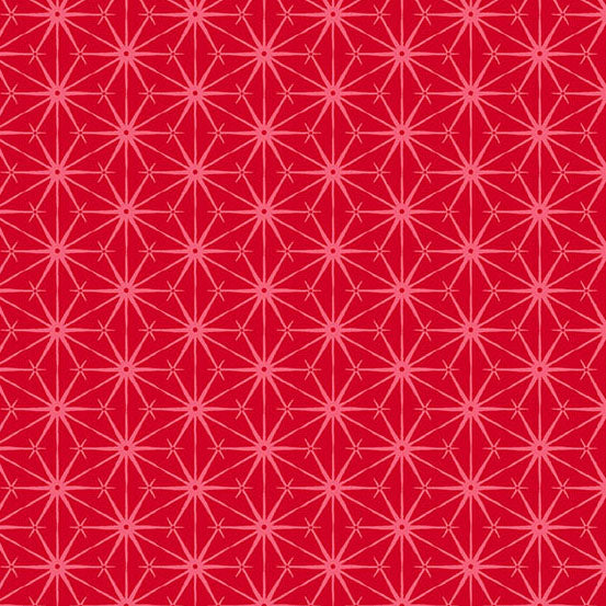 Sugarberry Crystal Stars Red A1469R by Andover Fabrics (sold in 25cm increments)