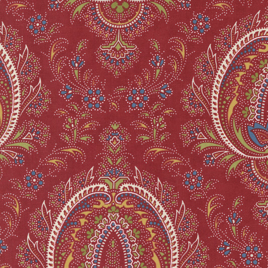 Union Square Red Paisley Pomegranate M1495012 by Minick and Simpson for Moda (sold in 25cm increments)