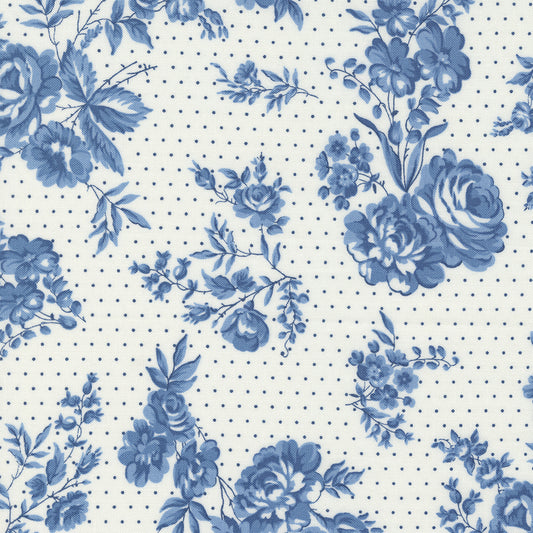 Sunrise Side Cream Floral Bouquet M1496111 by Minick and Simpson for Moda Fabrics (sold in 25cm increments)