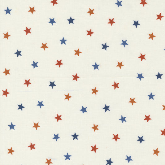 Sunrise Side Cream Multi Sparse Star M1496411 by Minick and Simpson for Moda Fabrics (sold in 25cm increments)