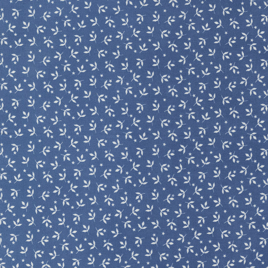 Sunrise Side Blue Little Leaf M1496516 by Minick and Simpson for Moda Fabrics (sold in 25cm increments)