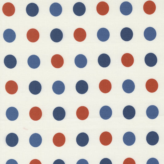 Sunrise Side Cream Polka Dot M1496711 by Minick and Simpson for Moda Fabrics (sold in 25cm increments)