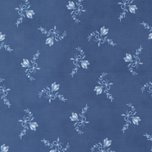 Sunrise Side Blue Tulip M1496826 by Minick and Simpson for Moda Fabrics (sold in 25cm increments)
