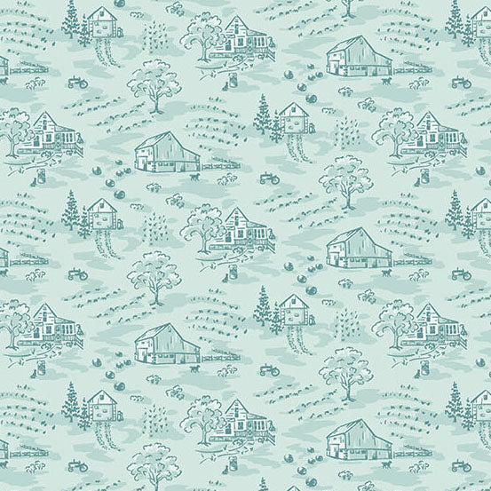 Heartland Little Toile Cloud A1583B by Judy Jarvi for Andover Fabrics (sold in 25cm increments)