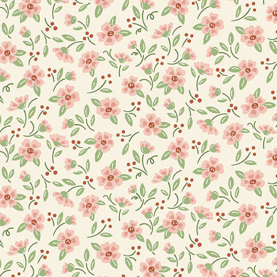 Heartland In Bloom Azalea A1585E by Judy Jarvi for Andover Fabrics (sold in 25cm increments)