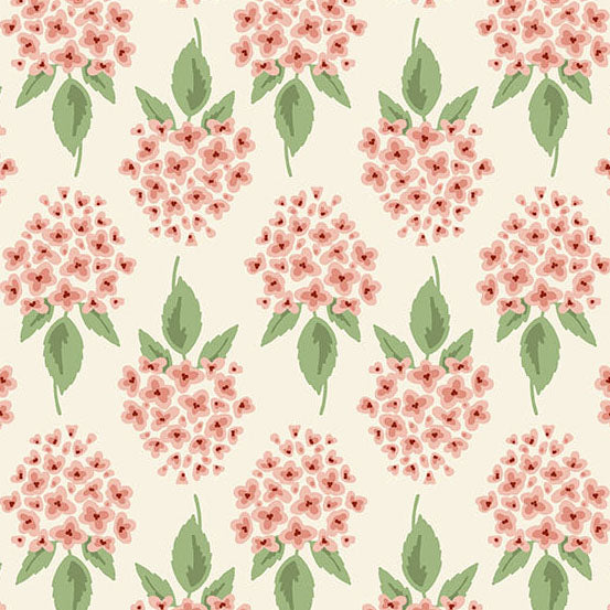 Heartland Hydrangea Azalea A1589E by Judy Jarvi for Andover Fabrics (sold in 25cm increments)