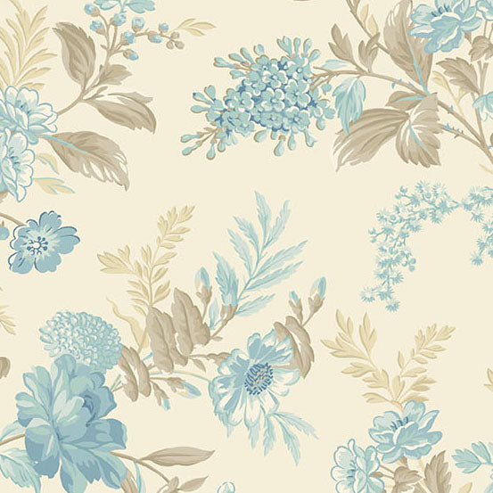 Sewing Bird Bed of Roses Linen A1600L by Laundry Basket Quilts for Andover Fabrics (sold in 25cm increments)