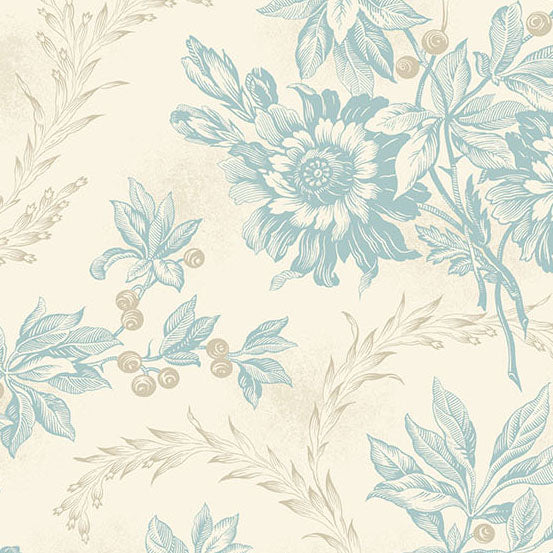 Sewing Bird Embroidery Wheat A1603L Laundry Basket Quilts for Andover Fabrics (sold in 25cm increments)