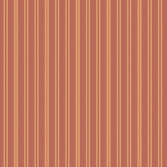 Quiltessential Double Stripe Terracotta A1672O by Laundry Basket Quilts for Andover Fabrics (sold in 25cm increments)