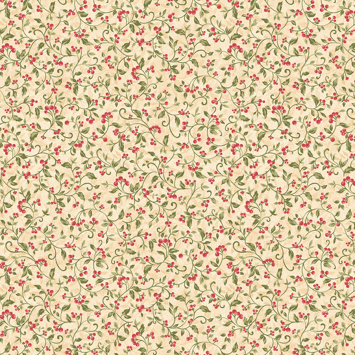 Star Of Wonder - Star of Light Berries Cream 6107 by Nancy Halvorsen for Benartex Fabrics (sold in 25cm increments)