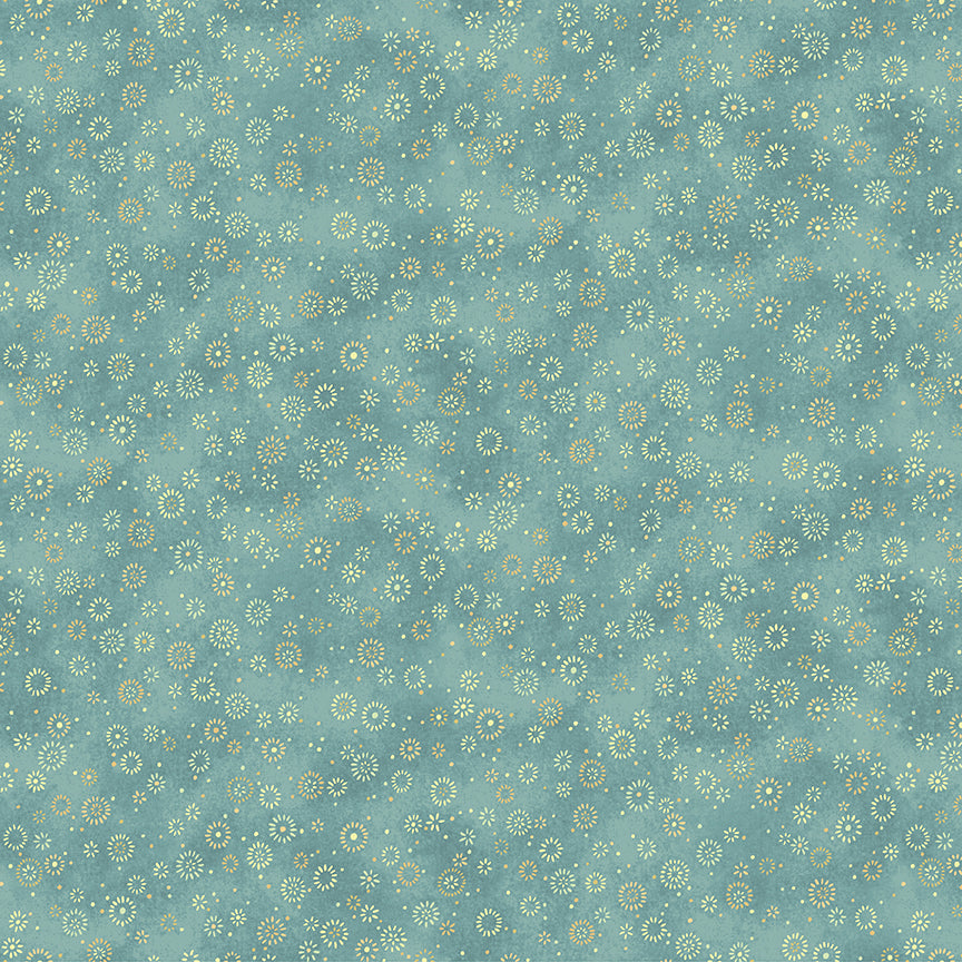 Star Of Wonder - Star of Light Twinkle Aqua 6324 by Nancy Halvorsen for Benartex Fabrics (sold in 25cm increments)